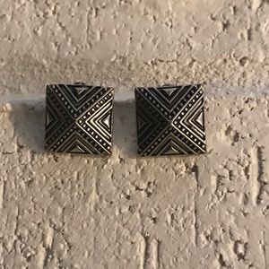 3/$20 Silver Square Earrings